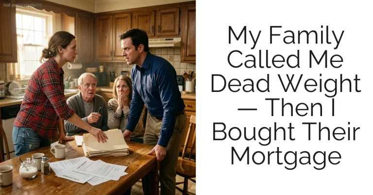 My Family Called Me Dead Weight — Then I Bought Their Mortgage