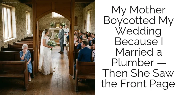 My Mother Boycotted My Wedding Because I Married a Plumber — Then She Saw the Front Page