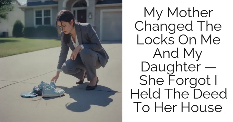 My Mother Changed The Locks On Me And My Daughter — She Forgot I Held The Deed To Her House
