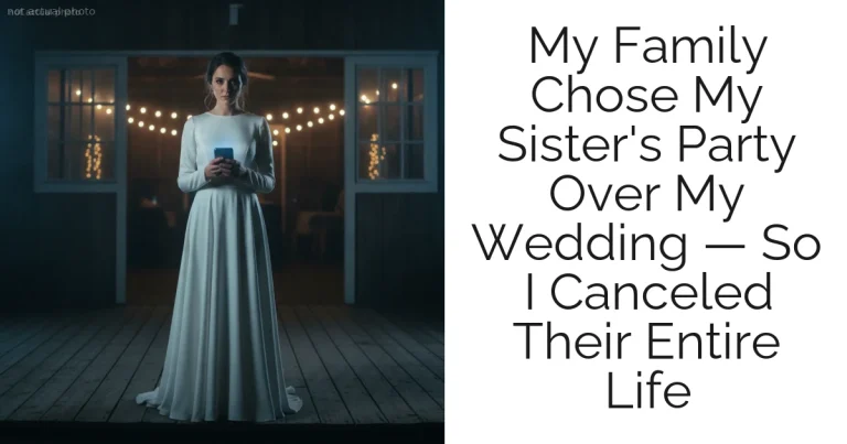 My Family Chose My Sister's Party Over My Wedding — So I Canceled Their Entire Life