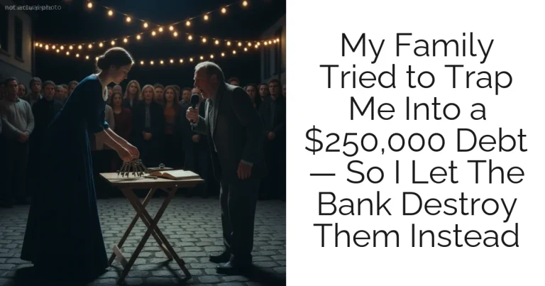 My Family Tried to Trap Me Into a $250,000 Debt — So I Let The Bank Destroy Them Instead