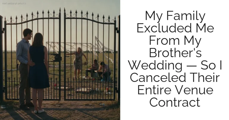 My Family Excluded Me From My Brother's Wedding — So I Canceled Their Entire Venue Contract