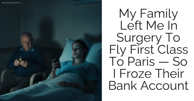 My Family Left Me In Surgery To Fly First Class To Paris — So I Froze Their Bank Account