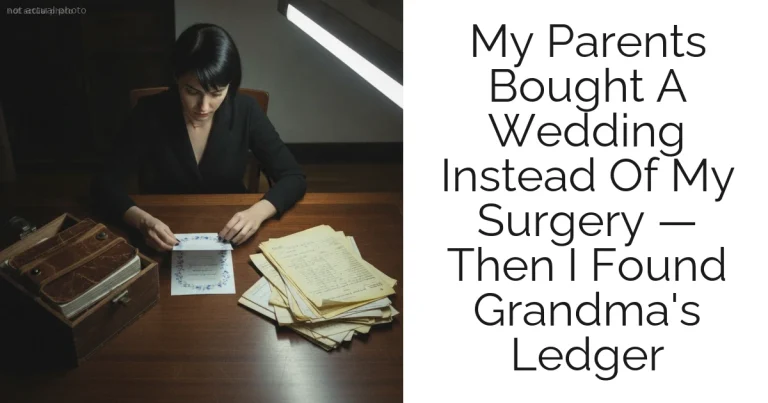 My Parents Bought A Wedding Instead Of My Surgery — Then I Found Grandma's Ledger