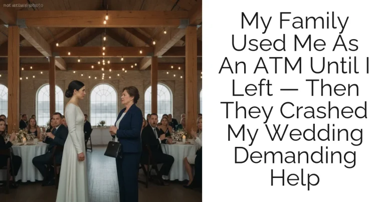 My Family Used Me As An ATM Until I Left — Then They Crashed My Wedding Demanding Help