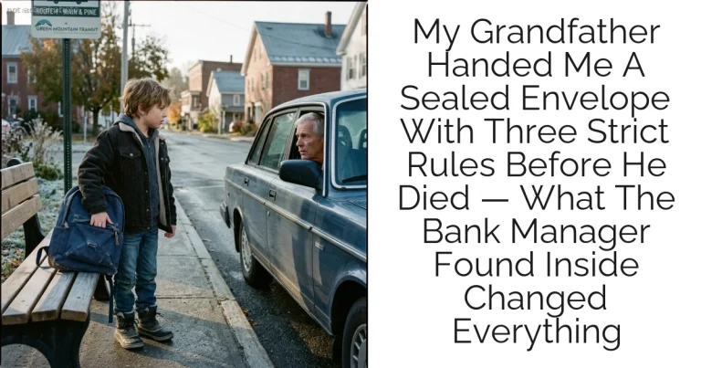 My Grandfather Handed Me A Sealed Envelope With Three Strict Rules Before He Died — What The Bank Manager Found Inside Changed Everything