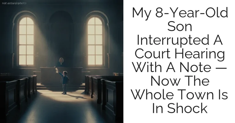 My 8-Year-Old Son Interrupted A Court Hearing With A Note — Now The Whole Town Is In Shock