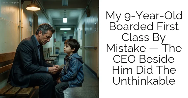My 9-Year-Old Boarded First Class By Mistake — The CEO Beside Him Did The Unthinkable