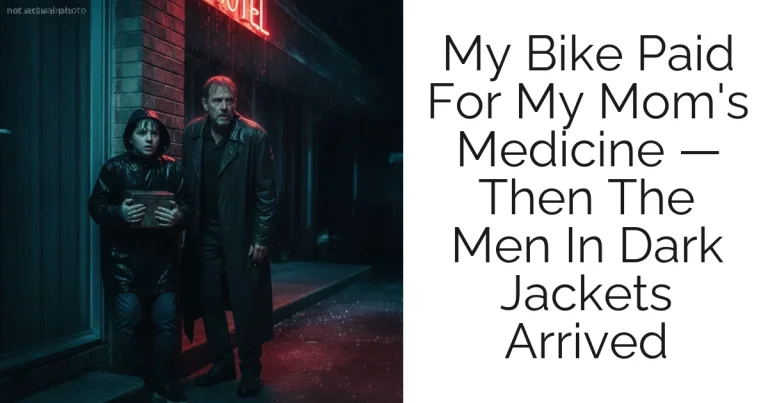 My Bike Paid For My Mom's Medicine — Then The Men In Dark Jackets Arrived