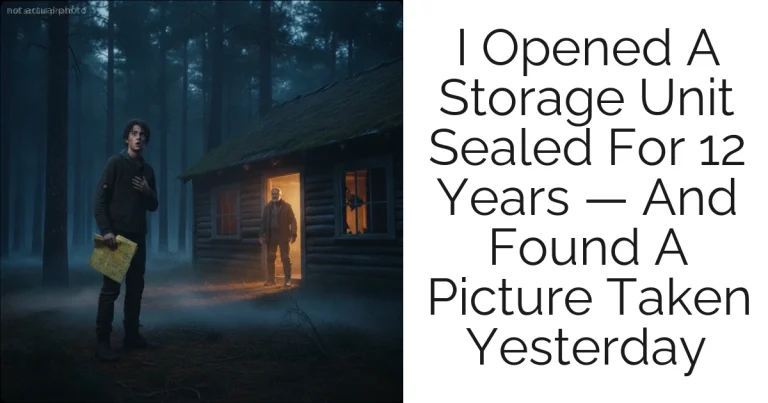 I Opened A Storage Unit Sealed For 12 Years — And Found A Picture Taken Yesterday