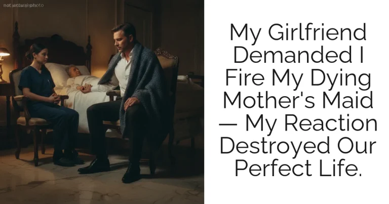 My Girlfriend Demanded I Fire My Dying Mother's Maid — My Reaction Destroyed Our Perfect Life.