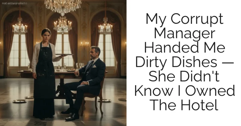 My Corrupt Manager Handed Me Dirty Dishes — She Didn't Know I Owned The Hotel