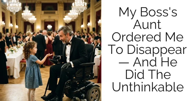 My Boss's Aunt Ordered Me To Disappear — And He Did The Unthinkable