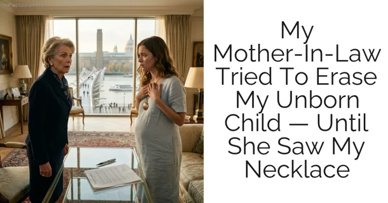 My Mother-In-Law Tried To Erase My Unborn Child — Until She Saw My Necklace