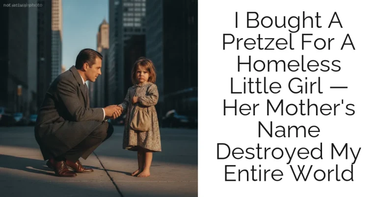 I Bought A Pretzel For A Homeless Little Girl — Her Mother's Name Destroyed My Entire World