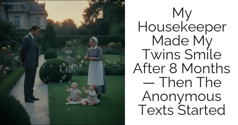 My Housekeeper Made My Twins Smile After 8 Months — Then The Anonymous Texts Started