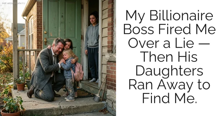 My Billionaire Boss Fired Me Over a Lie — Then His Daughters Ran Away to Find Me.