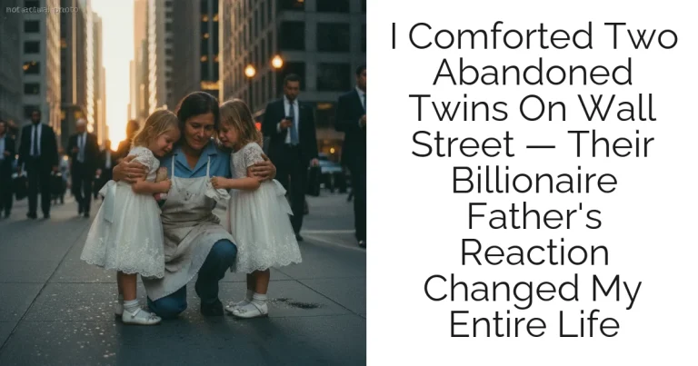 I Comforted Two Abandoned Twins On Wall Street — Their Billionaire Father's Reaction Changed My Entire Life