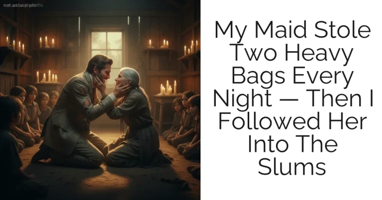 My Maid Stole Two Heavy Bags Every Night — Then I Followed Her Into The Slums