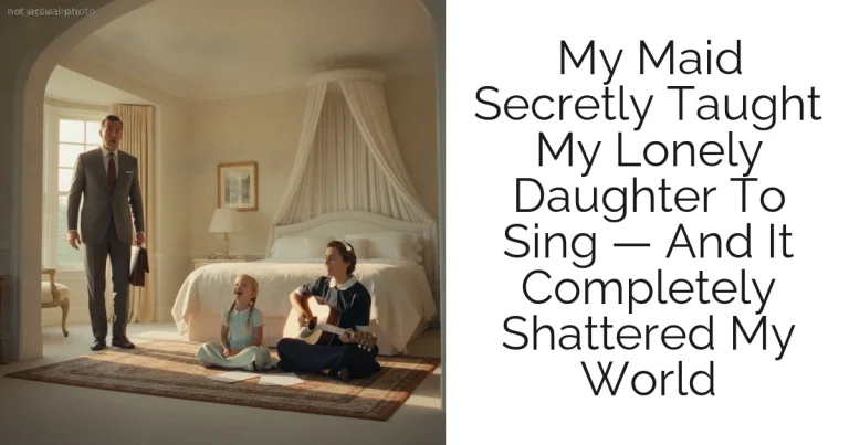 My Maid Secretly Taught My Lonely Daughter To Sing — And It Completely Shattered My World