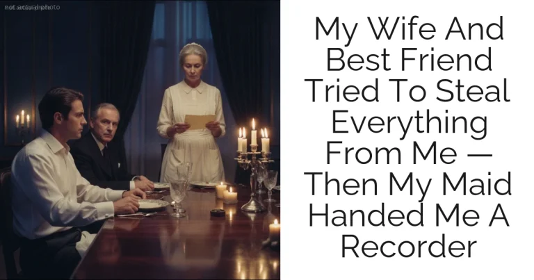 My Wife And Best Friend Tried To Steal Everything From Me — Then My Maid Handed Me A Recorder