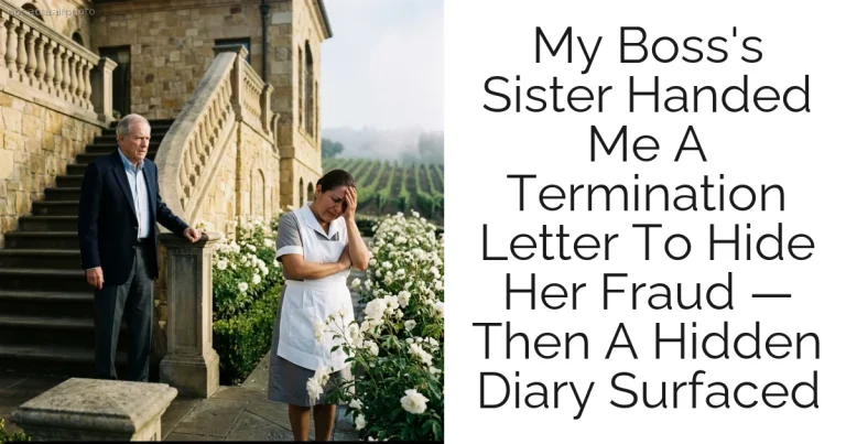 My Boss's Sister Handed Me A Termination Letter To Hide Her Fraud — Then A Hidden Diary Surfaced