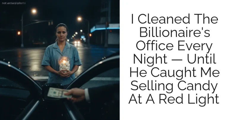 I Cleaned The Billionaire's Office Every Night — Until He Caught Me Selling Candy At A Red Light
