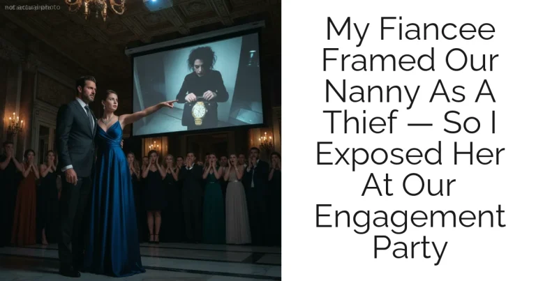 My Fiancee Framed Our Nanny As A Thief — So I Exposed Her At Our Engagement Party