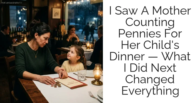 I Saw A Mother Counting Pennies For Her Child's Dinner — What I Did Next Changed Everything