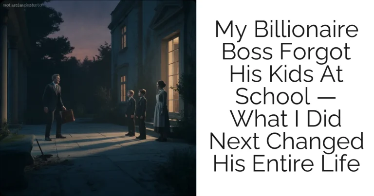 My Billionaire Boss Forgot His Kids At School — What I Did Next Changed His Entire Life