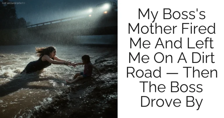 My Boss's Mother Fired Me And Left Me On A Dirt Road — Then The Boss Drove By