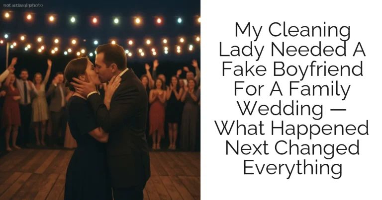 My Cleaning Lady Needed A Fake Boyfriend For A Family Wedding — What Happened Next Changed Everything