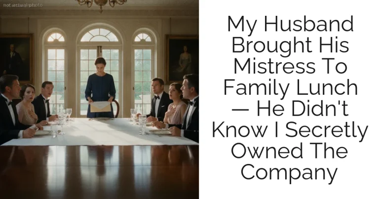 My Husband Brought His Mistress To Family Lunch — He Didn't Know I Secretly Owned The Company