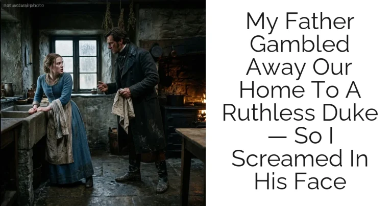 My Father Gambled Away Our Home To A Ruthless Duke — So I Screamed In His Face