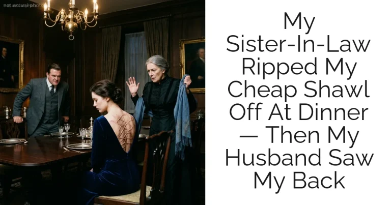 My Sister-In-Law Ripped My Cheap Shawl Off At Dinner — Then My Husband Saw My Back