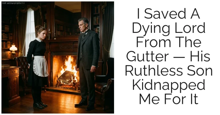I Saved A Dying Lord From The Gutter — His Ruthless Son Kidnapped Me For It