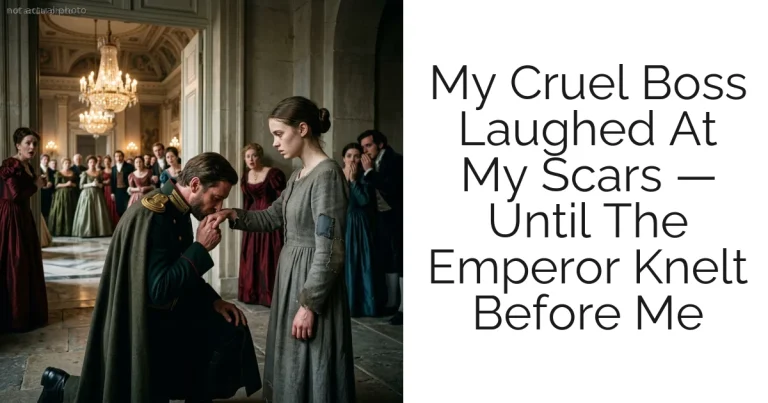 My Cruel Boss Laughed At My Scars — Until The Emperor Knelt Before Me