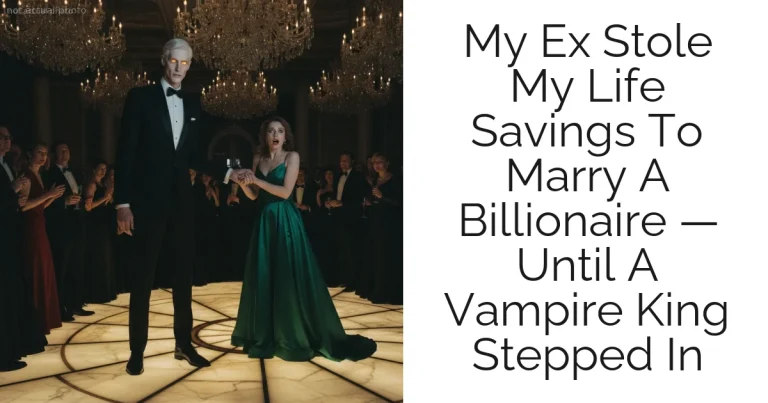 My Ex Stole My Life Savings To Marry A Billionaire — Until A Vampire King Stepped In