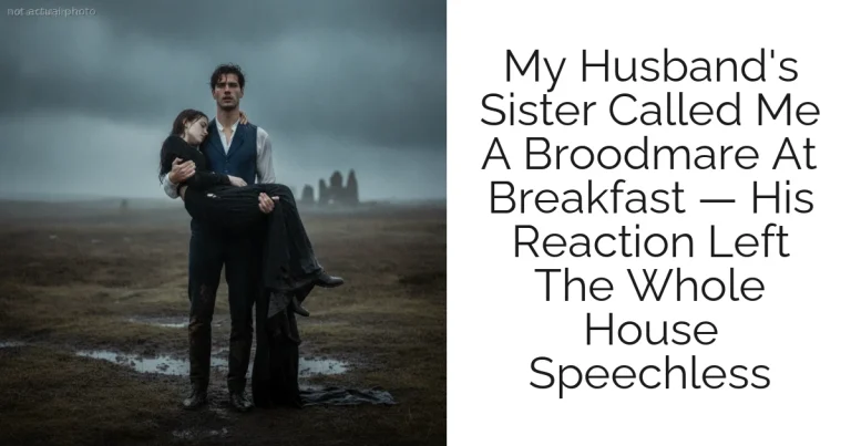 My Husband's Sister Called Me A Broodmare At Breakfast — His Reaction Left The Whole House Speechless
