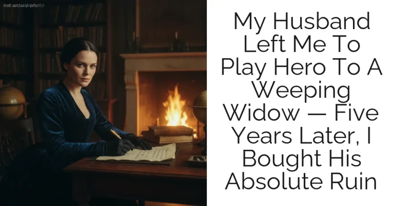 My Husband Left Me To Play Hero To A Weeping Widow — Five Years Later, I Bought His Absolute Ruin