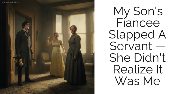 My Son's Fiancee Slapped A Servant — She Didn't Realize It Was Me