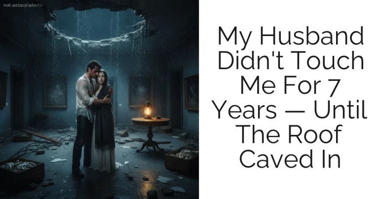 My Husband Didn't Touch Me For 7 Years — Until The Roof Caved In
