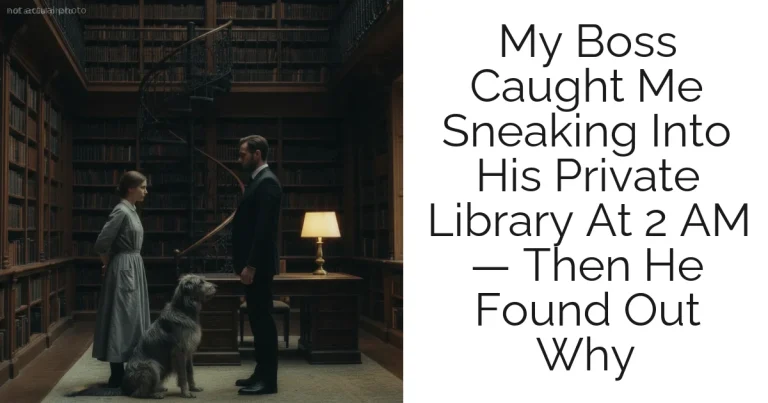 My Boss Caught Me Sneaking Into His Private Library At 2 AM — Then He Found Out Why