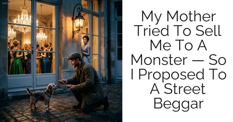 My Mother Tried To Sell Me To A Monster — So I Proposed To A Street Beggar