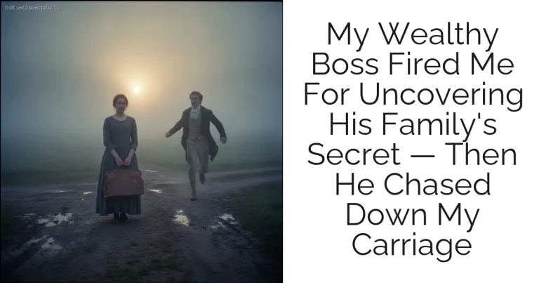 My Wealthy Boss Fired Me For Uncovering His Family's Secret — Then He Chased Down My Carriage