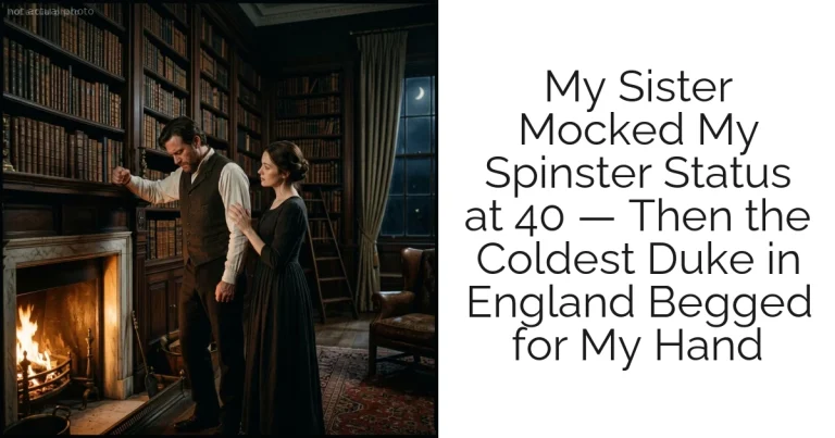 My Sister Mocked My Spinster Status at 40 — Then the Coldest Duke in England Begged for My Hand