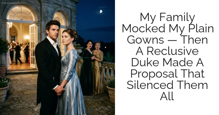 My Family Mocked My Plain Gowns — Then A Reclusive Duke Made A Proposal That Silenced Them All