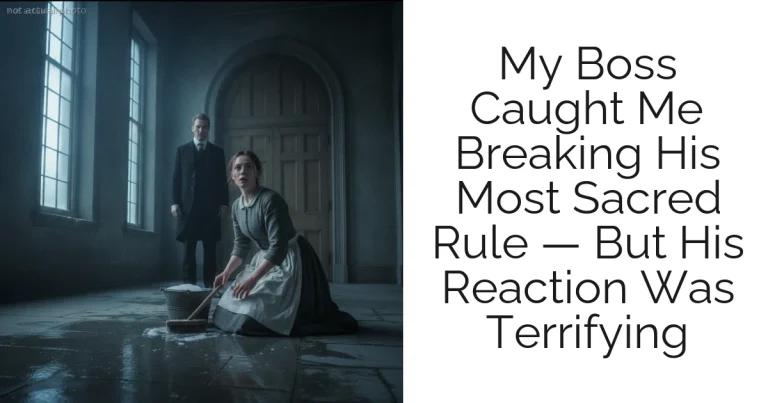 My Boss Caught Me Breaking His Most Sacred Rule — But His Reaction Was Terrifying