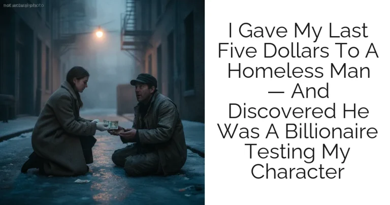 I Gave My Last Five Dollars To A Homeless Man — And Discovered He Was A Billionaire Testing My Character