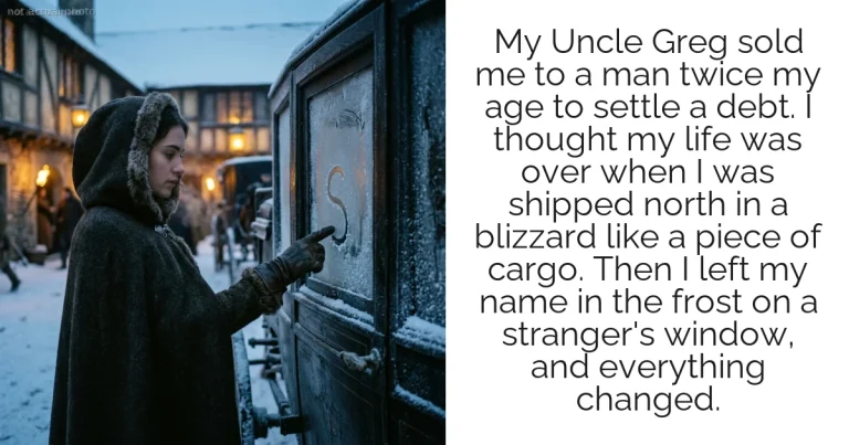 My Uncle Greg sold me to a man twice my age to settle a debt. I thought my life was over when I was shipped north in a blizzard like a piece of cargo. Then I left my name in the frost on a stranger's window, and everything changed.